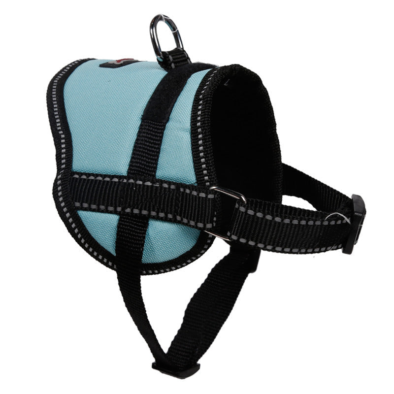Reflective seat belt slogan dog chest back cover traction rope