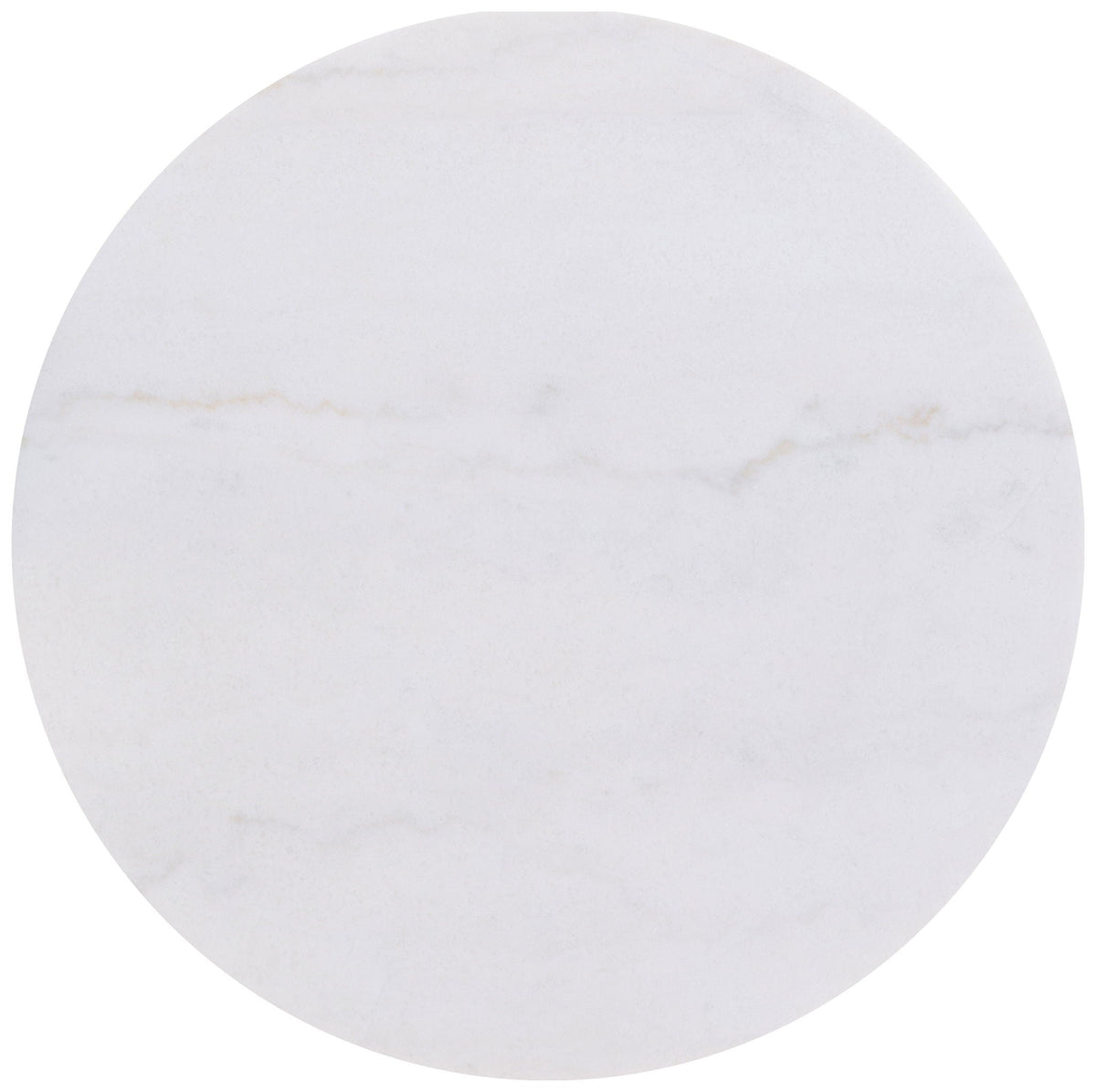 Jason 2-piece Round White Marble Coffee Table Set Honey Brown