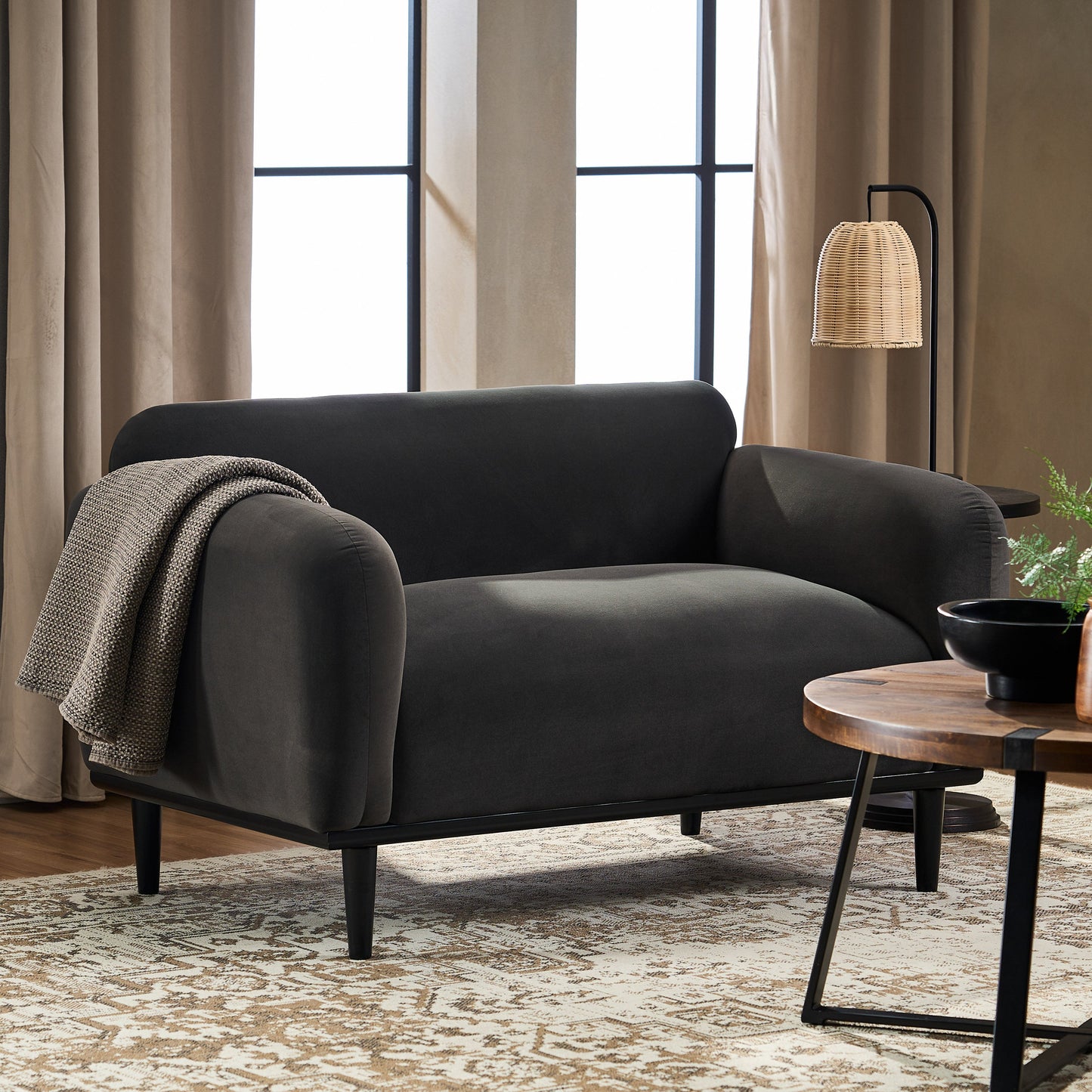 Loveseat Sofa - 50" Dark