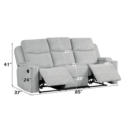 Galya - Motion Sofa - Light Gray Chenille