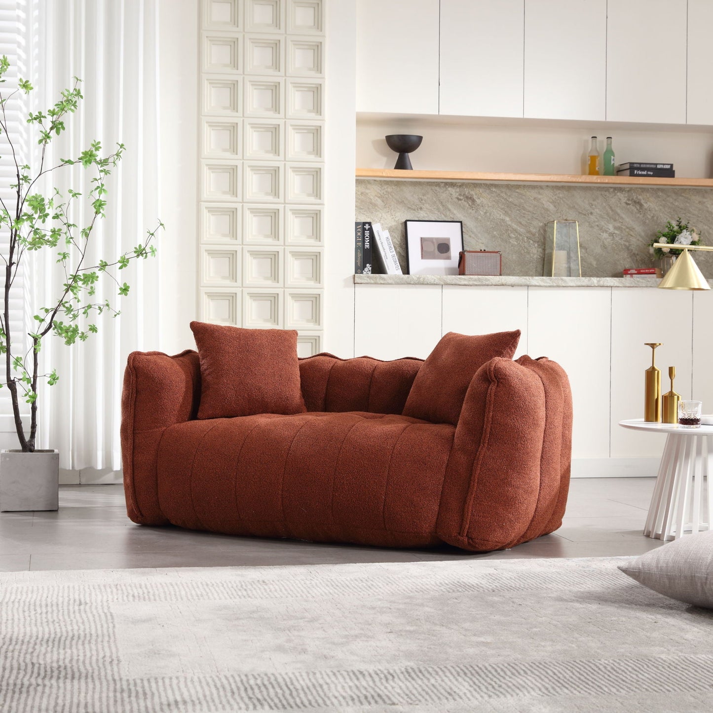 Cozy Beanbag Chair With High Resilience Foam Core For 2