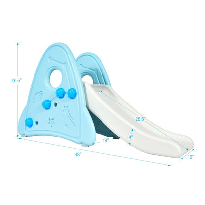 Freestanding Baby Slide Indoor First Play Climber Slide Set for Boys Girls -Blue