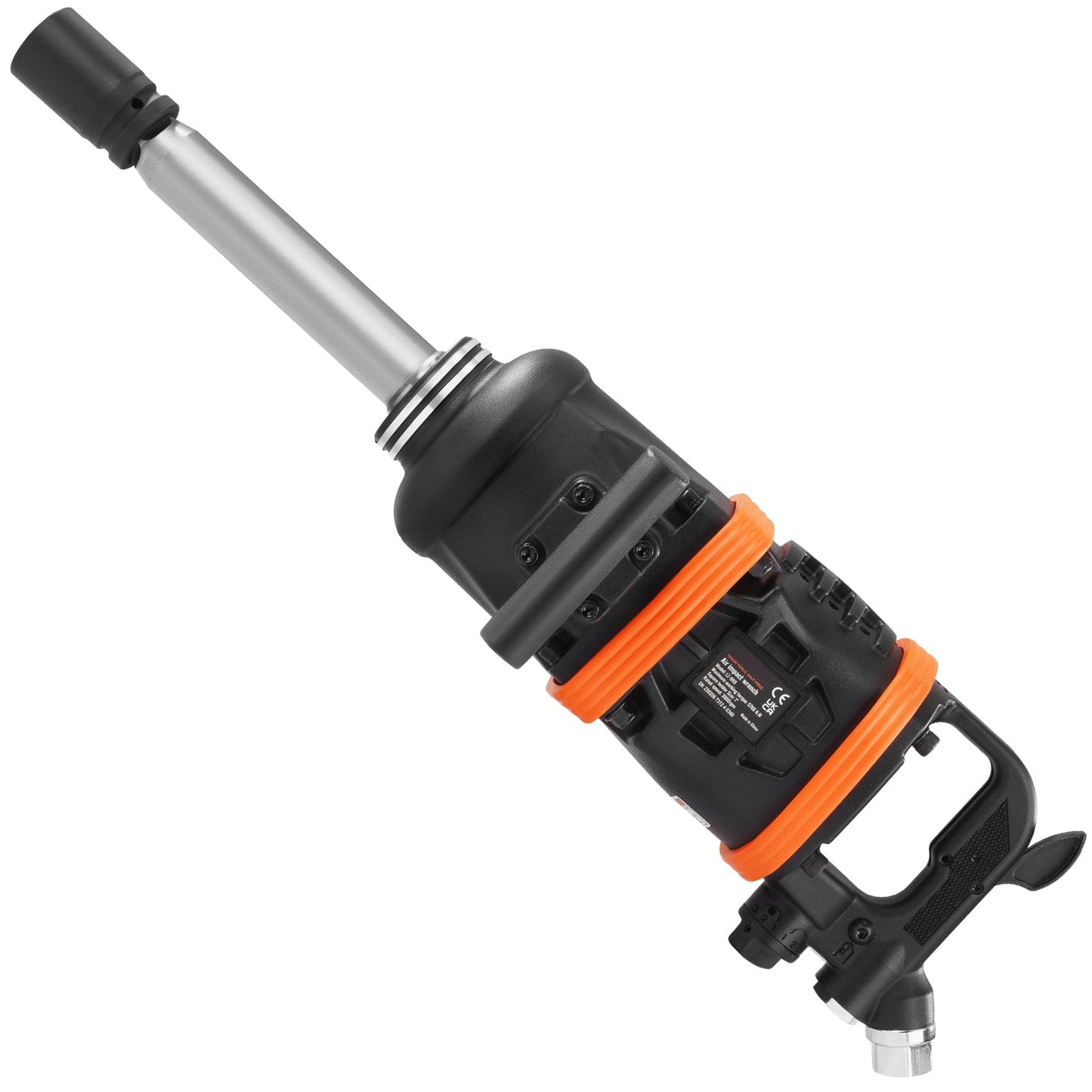 1 Inch Air Impact Wrench with 5175 ft-lbs Torque and 8 Inch Extended Anvil