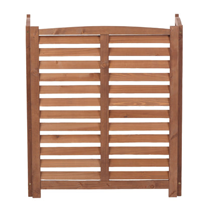 3 Panel Outdoor Wooden Air Conditioner Fence