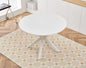 Table Mid-Century Dining Table For 4 - 6 People With Round Table Top, Pedestal Dining Table, End Table Leisure Coffee Table, Cross Leg
