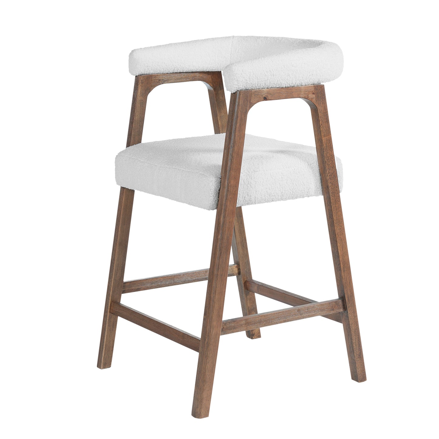 26'' Seat Height Bar Stools with Back - Set of 2