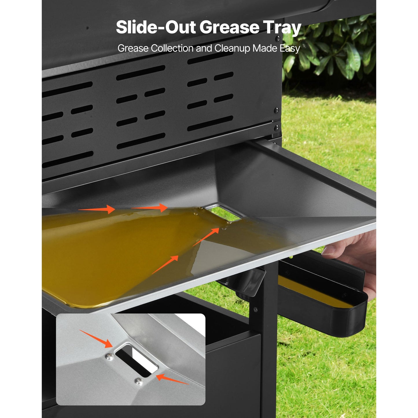 Gas Grill, 4 Burner Propane Gas Grill with Side Burner