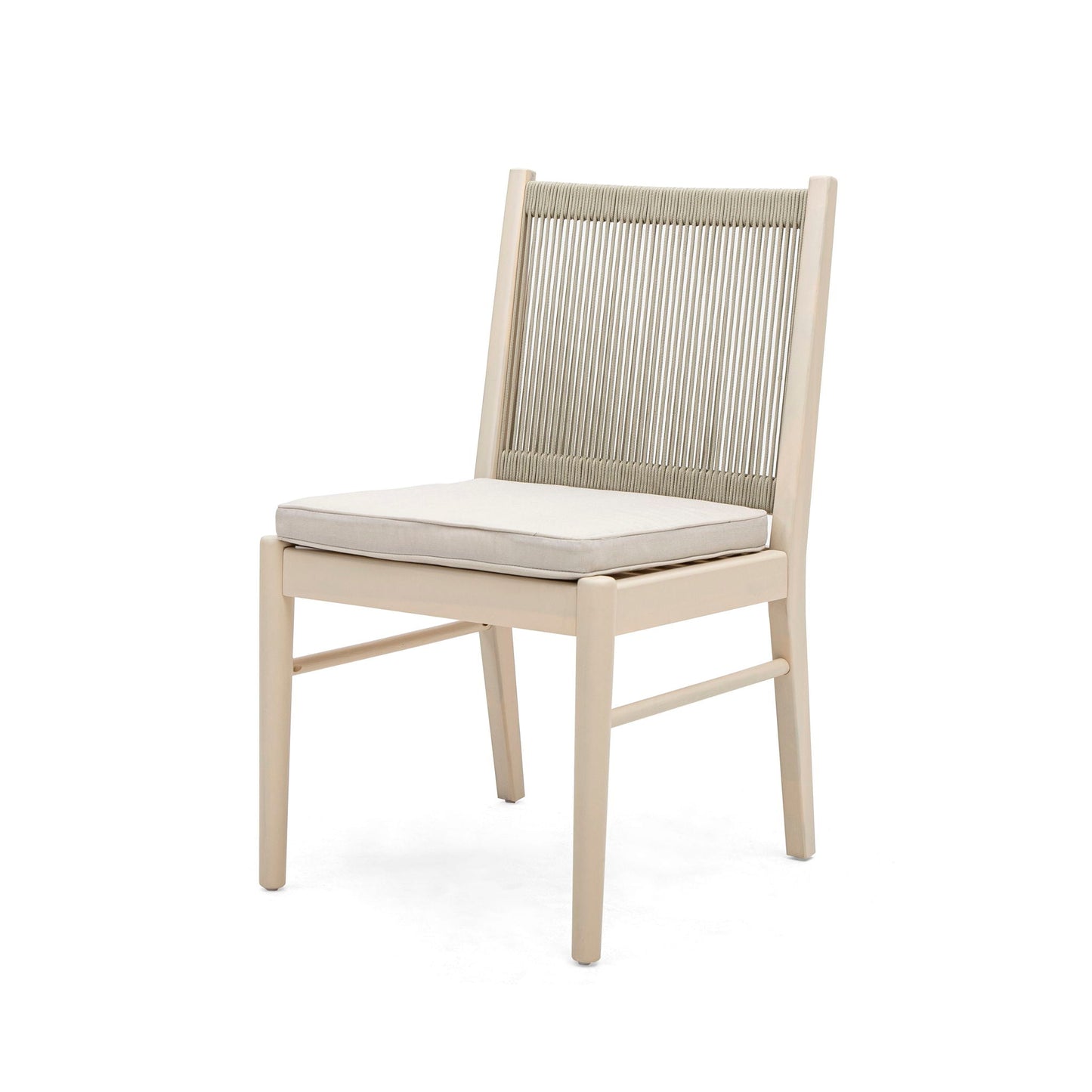 Cordoba Dining Chair Set of 2 - Comfortable Armless Beige Chairs