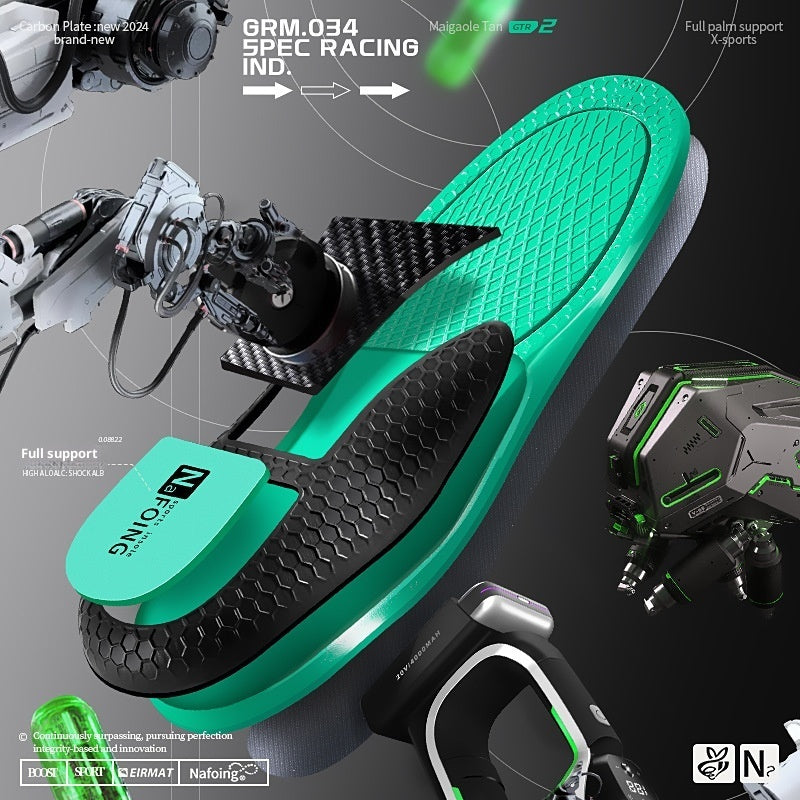 Arch-supporting Cushioned Breathable PU Insoles For Sports Shoes