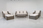 Luxury Rattan Patio Conversation Set – Includes 2 Swivel Chairs, Sofa, Coffee Table, And 2 Ottomans With Premium