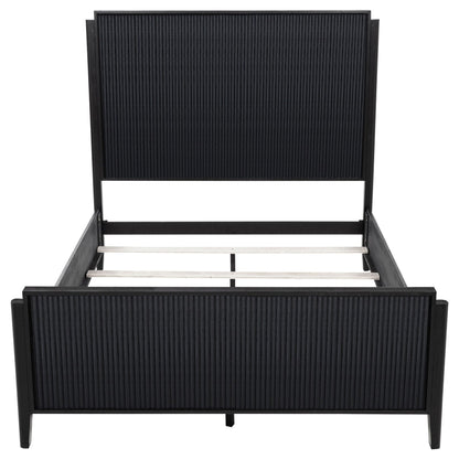 Brookmead Wood Queen Panel Bed Black