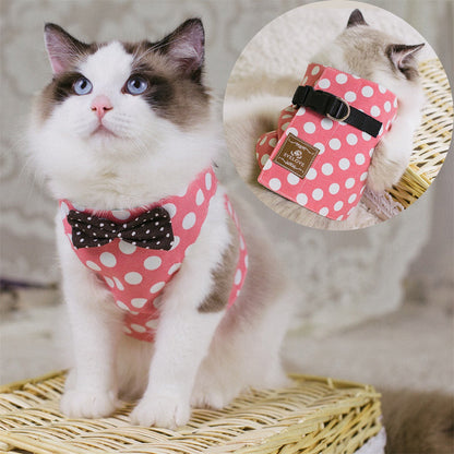 Cute Cat's Chest Back Traction Rope Clothes