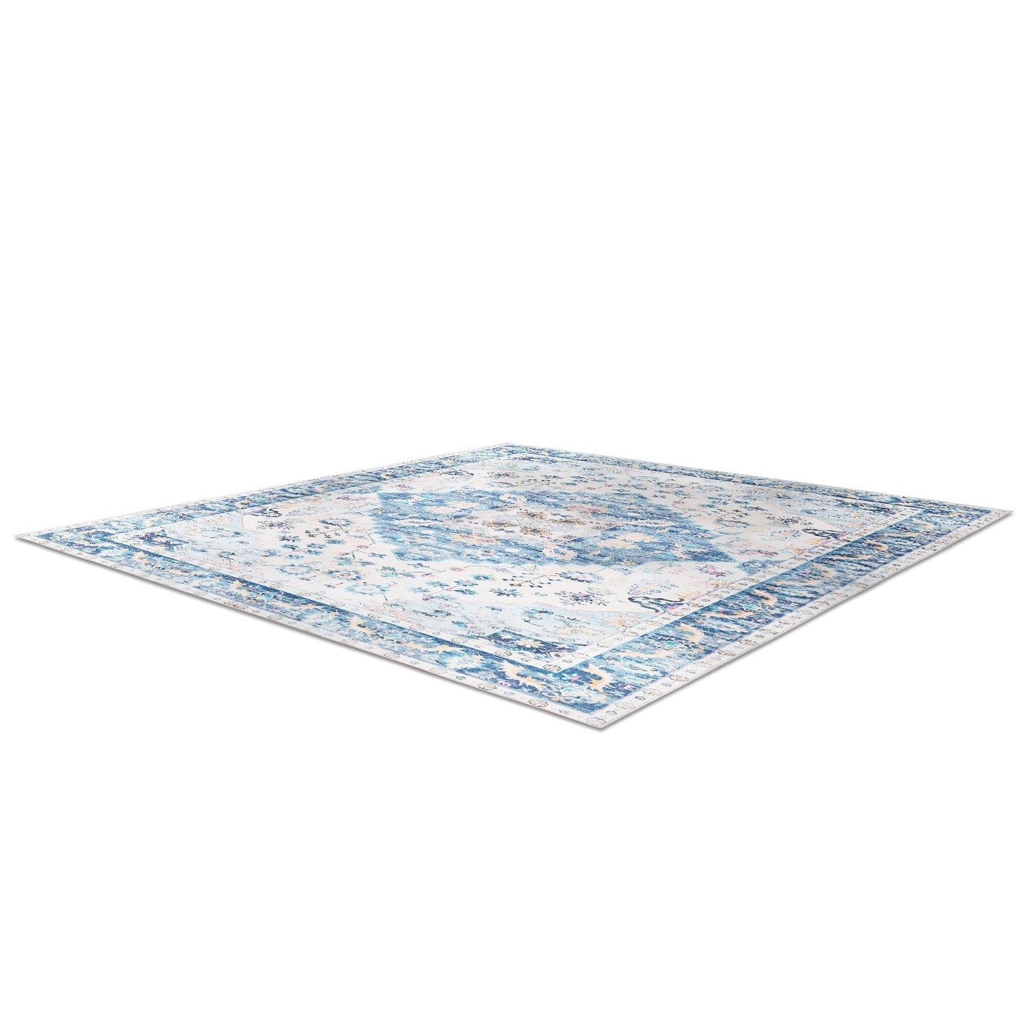 6x9FT VintageÊArea Rug Modern Non Slip Carpet Boho Low Pile Soft Rug Waterproof Machine Washable Rug for Living Room BedroomÊKitchen Dining Room Under