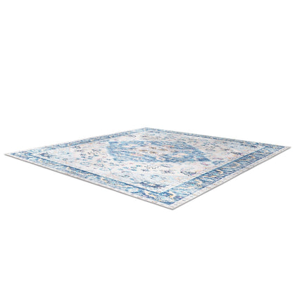 6x9FT VintageÊArea Rug Modern Non Slip Carpet Boho Low Pile Soft Rug Waterproof Machine Washable Rug for Living Room BedroomÊKitchen Dining Room Under