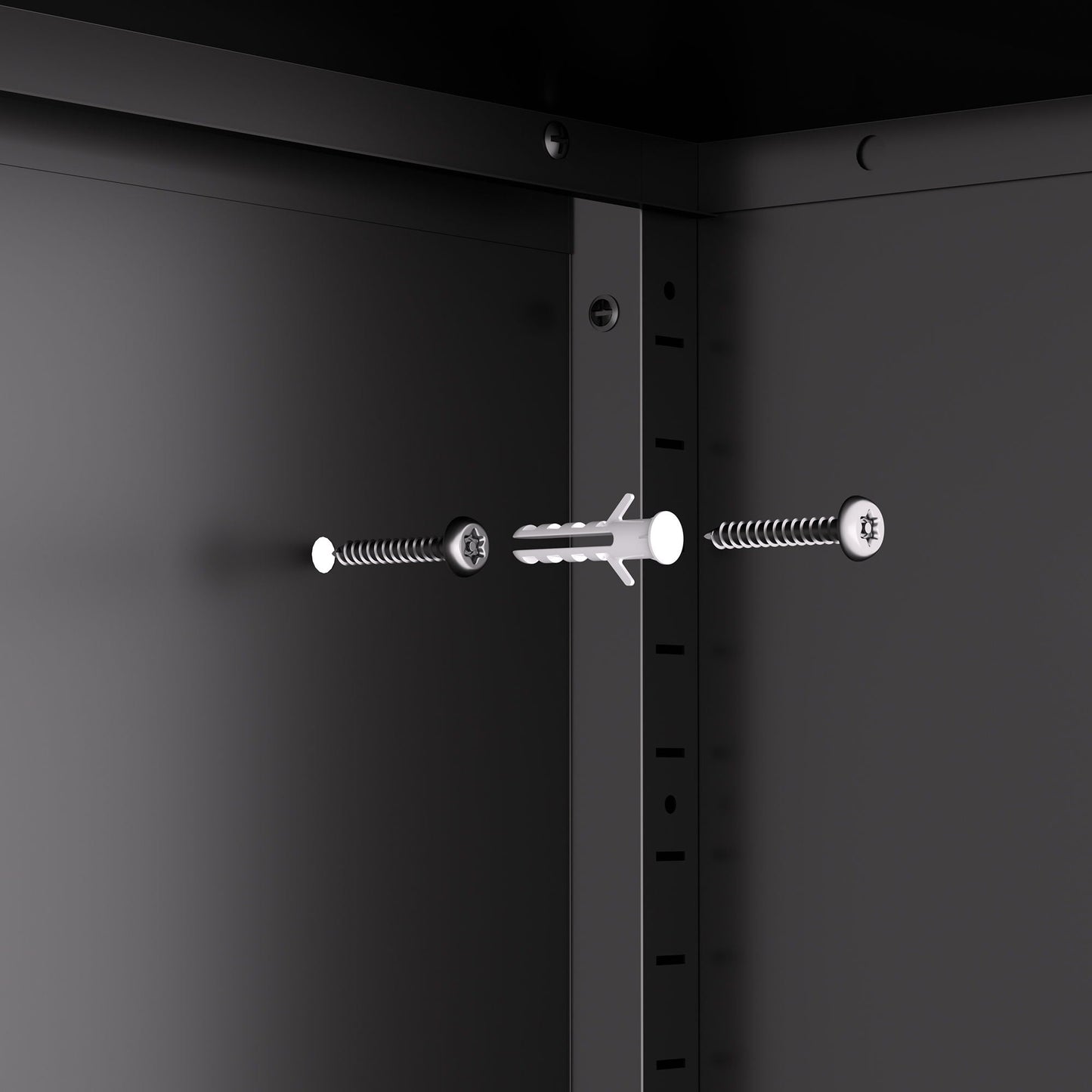 Heavy Duty Rolling Cabinet With Lock, Garage Storage Cabinet, 4 Adjustable Shelves For Tool Organization
