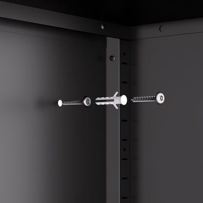 Heavy Duty Rolling Cabinet With Lock, Garage Storage Cabinet, 4 Adjustable Shelves For Tool Organization