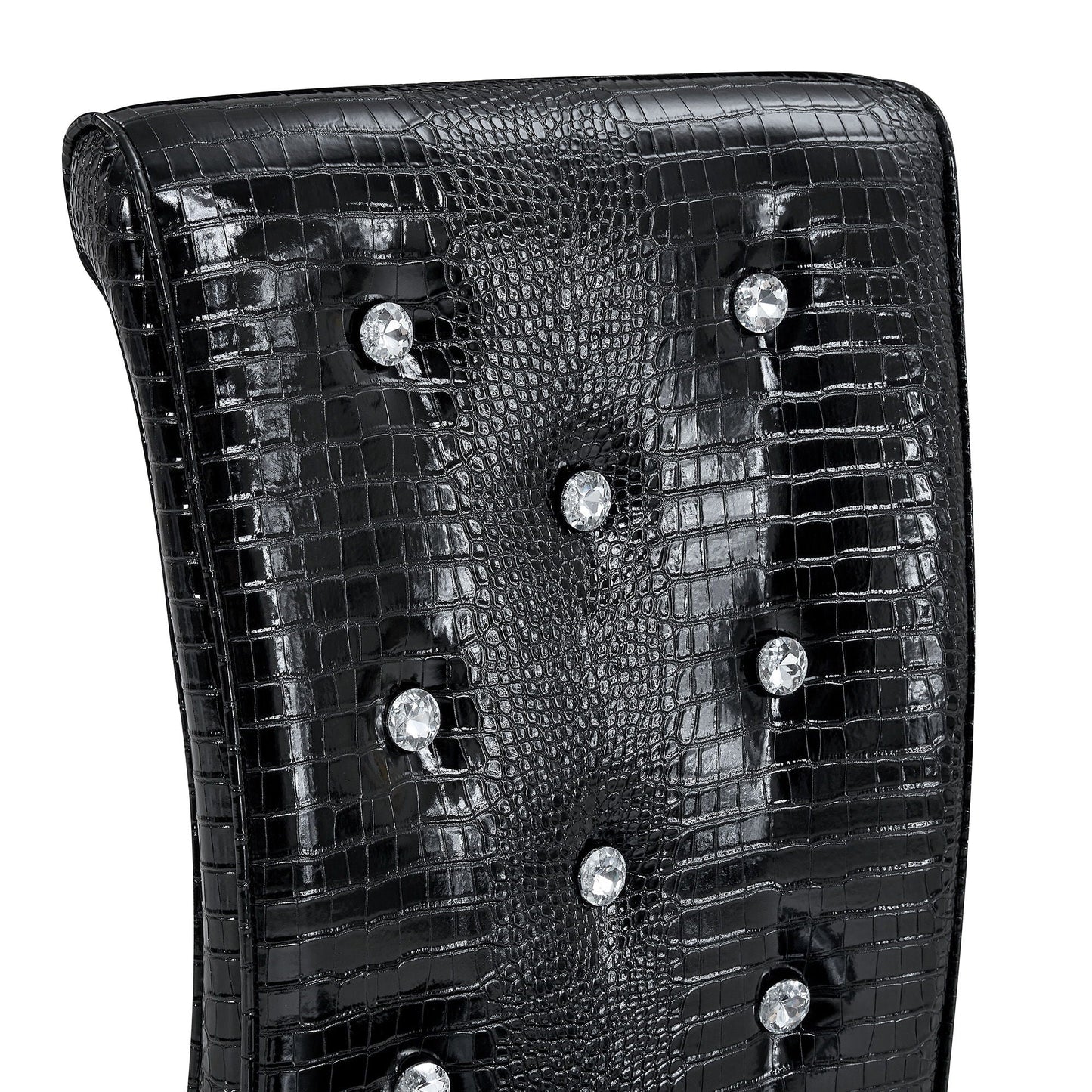 Elegant Design Alligator Skin Upholstered Dining Chairs