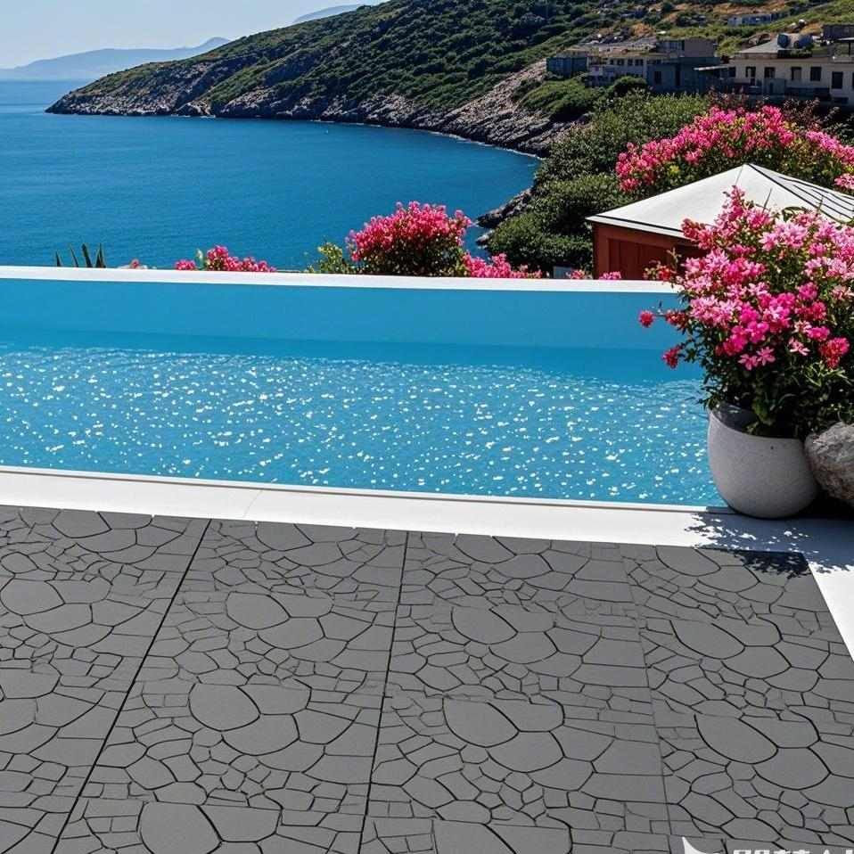 Stone Texture 12" Patio Deck Tiles - 44pcs