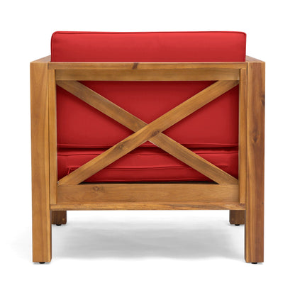 Brava Mid-Century Modern Club Chair with Water Resistant Cushions