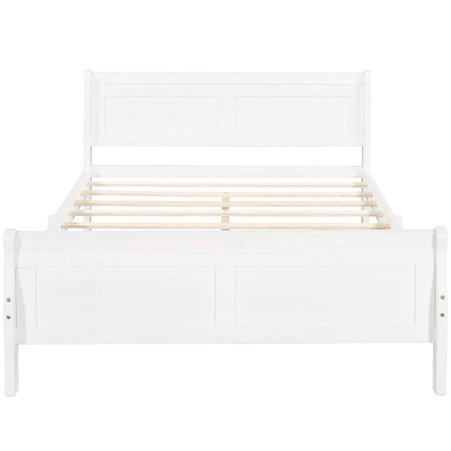 Platform Bed Frame Mattress Foundation Sleigh Bed With Headboard / Footboard / Wood Slat Suppor