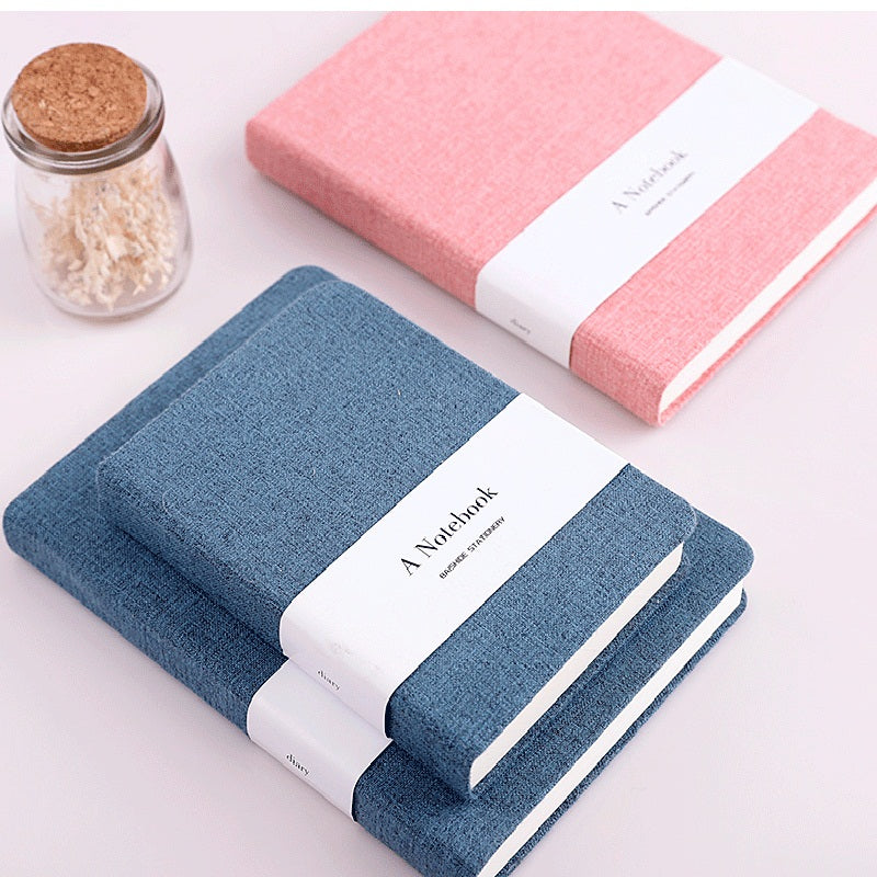 Japanese and Korean Super Thick Small Cloth Notebook for Writing and Sketching