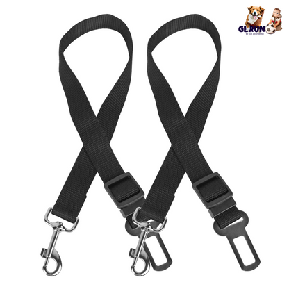 2Pcs Pet Dog Seat Belt Leash Adjustable Pet Dog Cat Safety Leads Harness Car Vehicle Nylon Fabric Seatbelt Strap