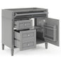Bathroom Vanity With 2 Drawers And Tip-Out Drawer, Storage Cabinet