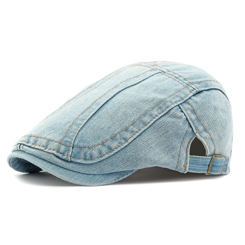 Men's And Women's Universal Solid-color Stitching Design, Washable And Fashionable, Retro Style, Soft Top, Adjustable Beret. Suitable For Daily Casual Commuting And Outings.