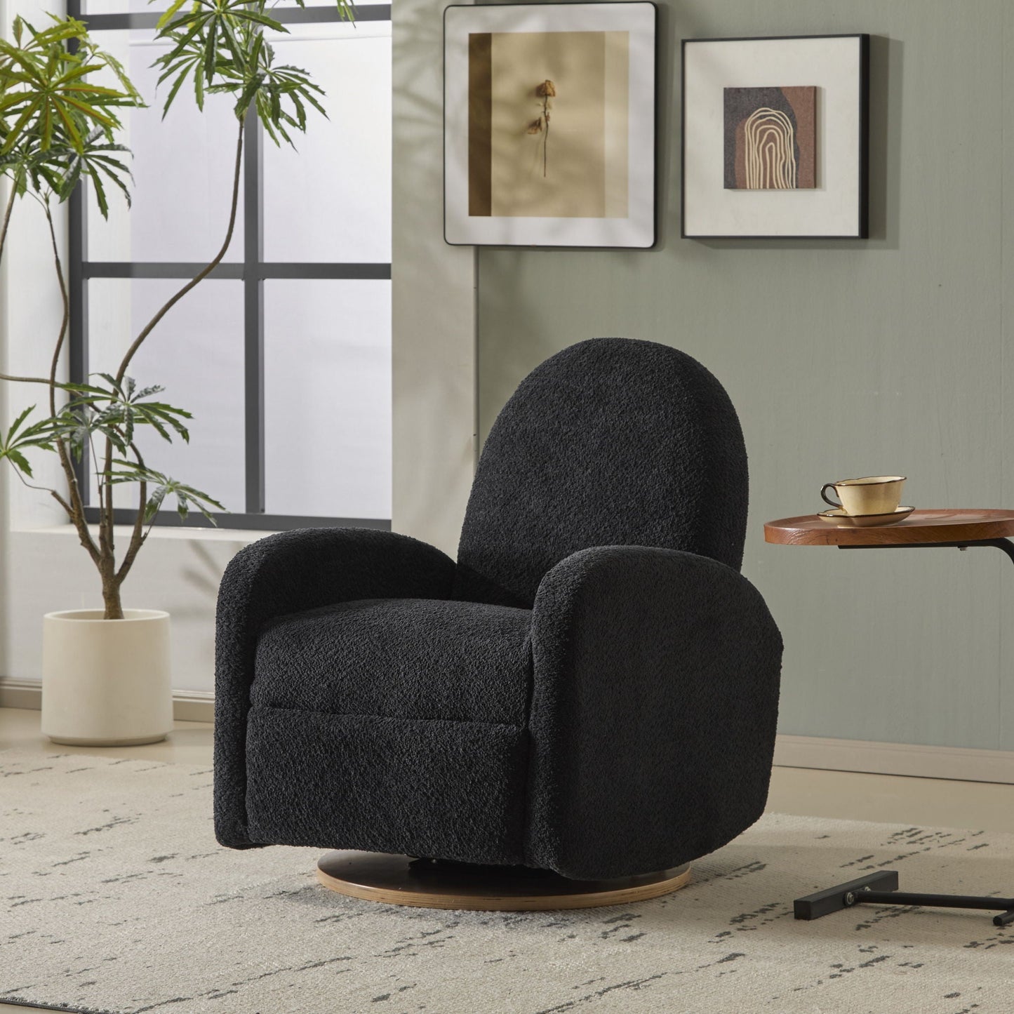 Contemporary 360 Swivel and Glider Recliner Chair
