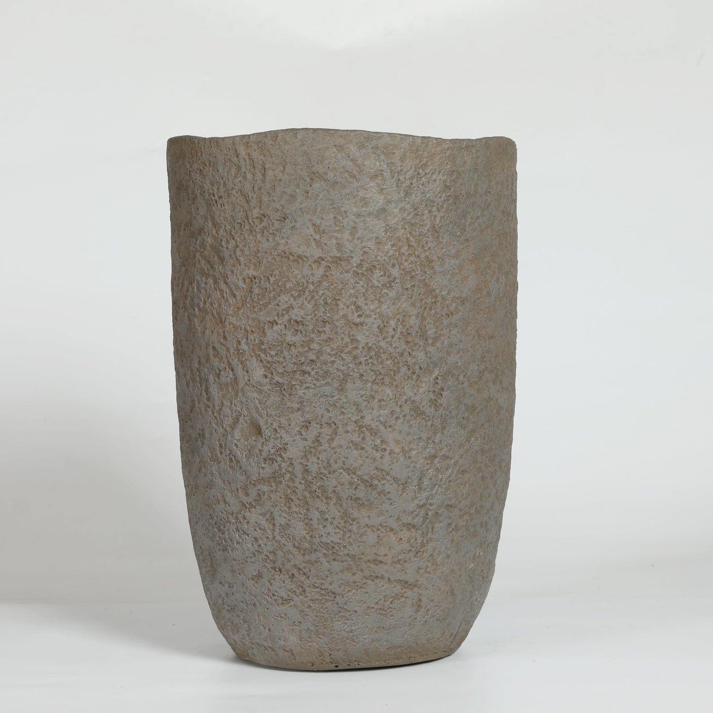 Round Concrete Planter Set of 2, Large Indoor & Outdoor Planter Pots