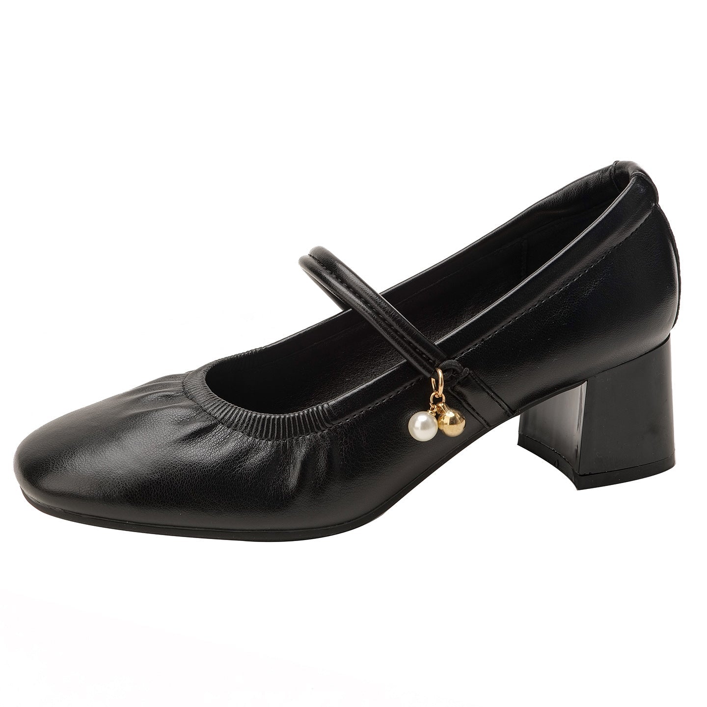 Non-slip Soft-soled Pumps For Women Mid-heel Chunky-heel Mary Jane Style Perfect With Cheongsams