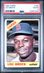 Graded 1966 Topps Lou Brock #125 Baseball Card PSA 4 Very Good