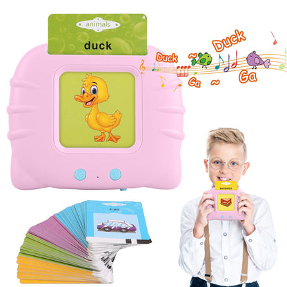 224 Words Kid Flash Talking Cards 112 Card Electronic Cognitive Audio Toddler Reading Machine Animal Shape Color Repeated Learning Cards English For C