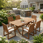 7 Pieces Acacia Wood Outdoor Dining Set