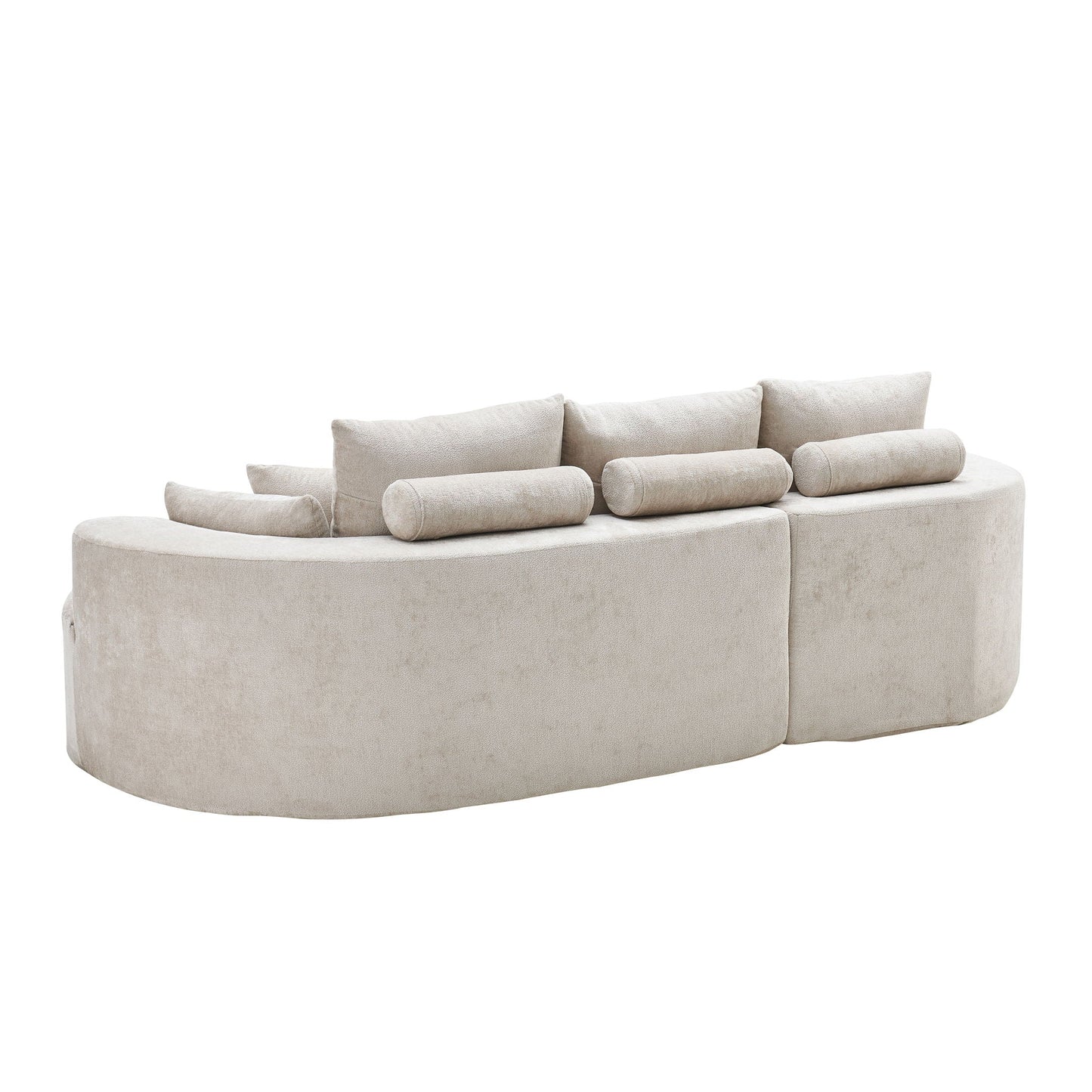 2 Piece Fabric Cloud Curved Sectional Sofa With Chaise