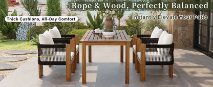U_STYLE Luxury 5-Piece Outdoor Patio Dining Set for 4