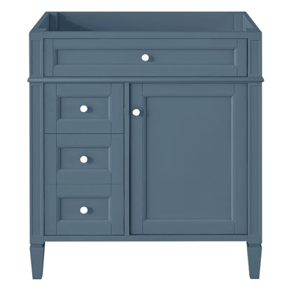 Bathroom Vanity Cabinet with 2 Drawers and Tip-Out Drawer - Indigo