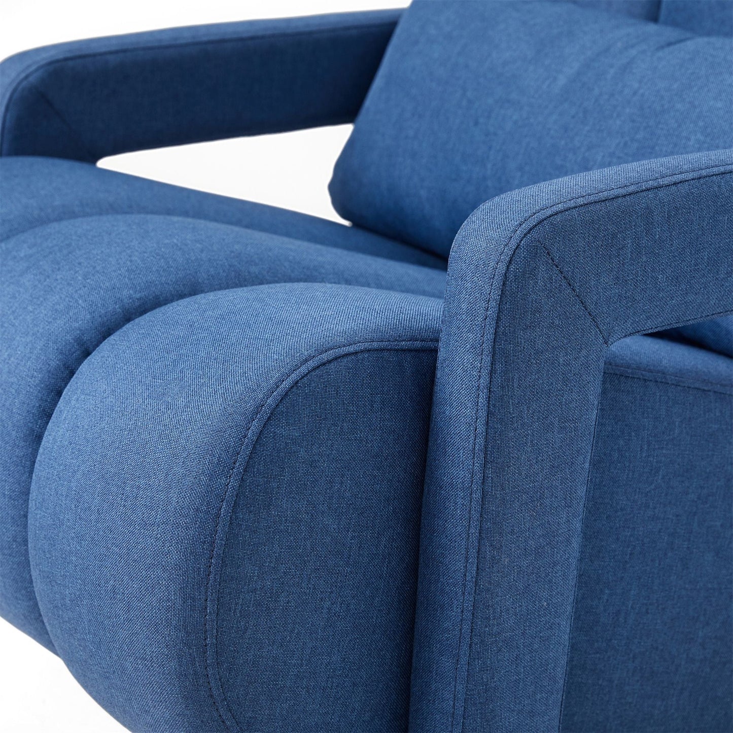 Upholstered Accent Chair With Pillow, Designed For Living Room - Navy Blue