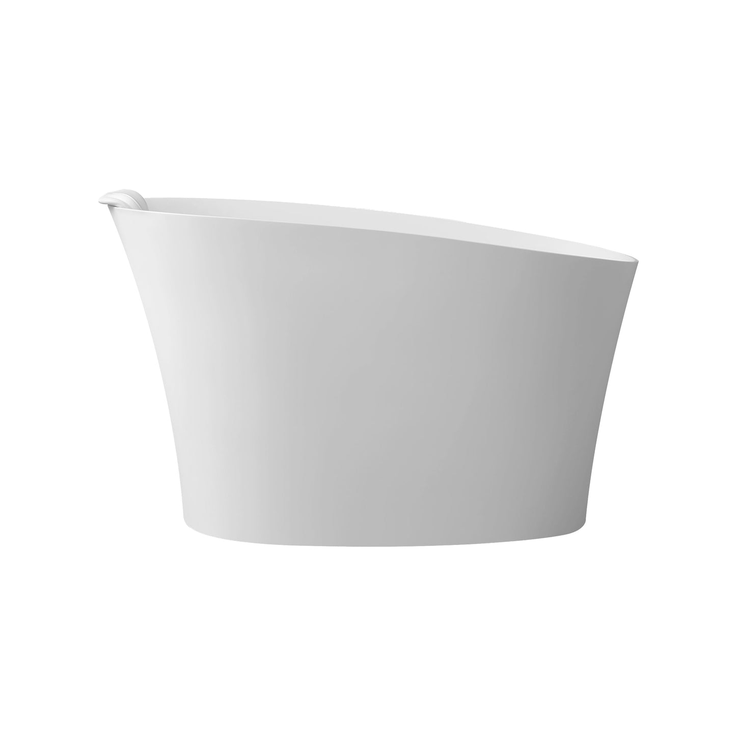 51" Solid Surface Oval Freestanding Glossy Bathtub