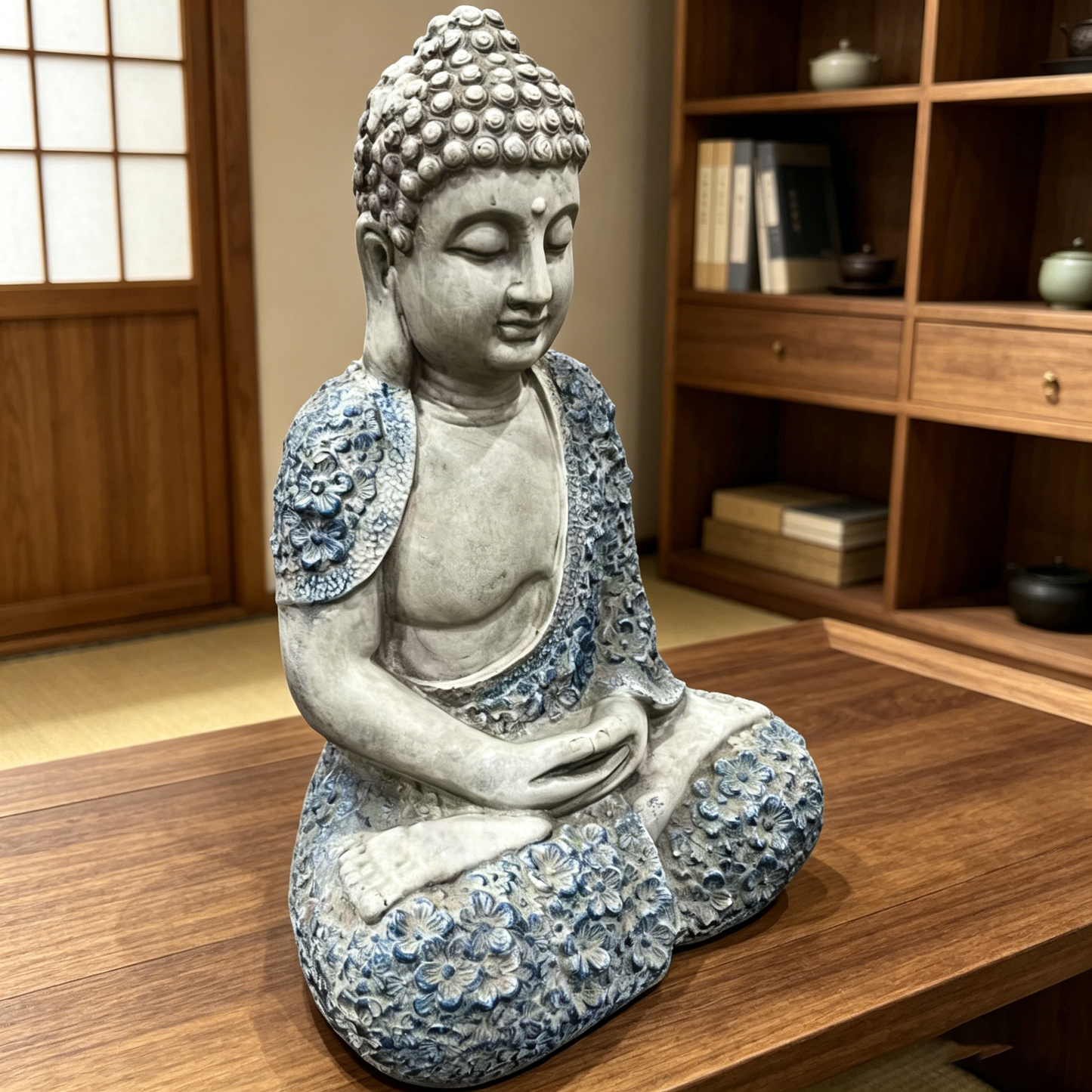 16'' Weatherproof Resin Buddha Garden Statue