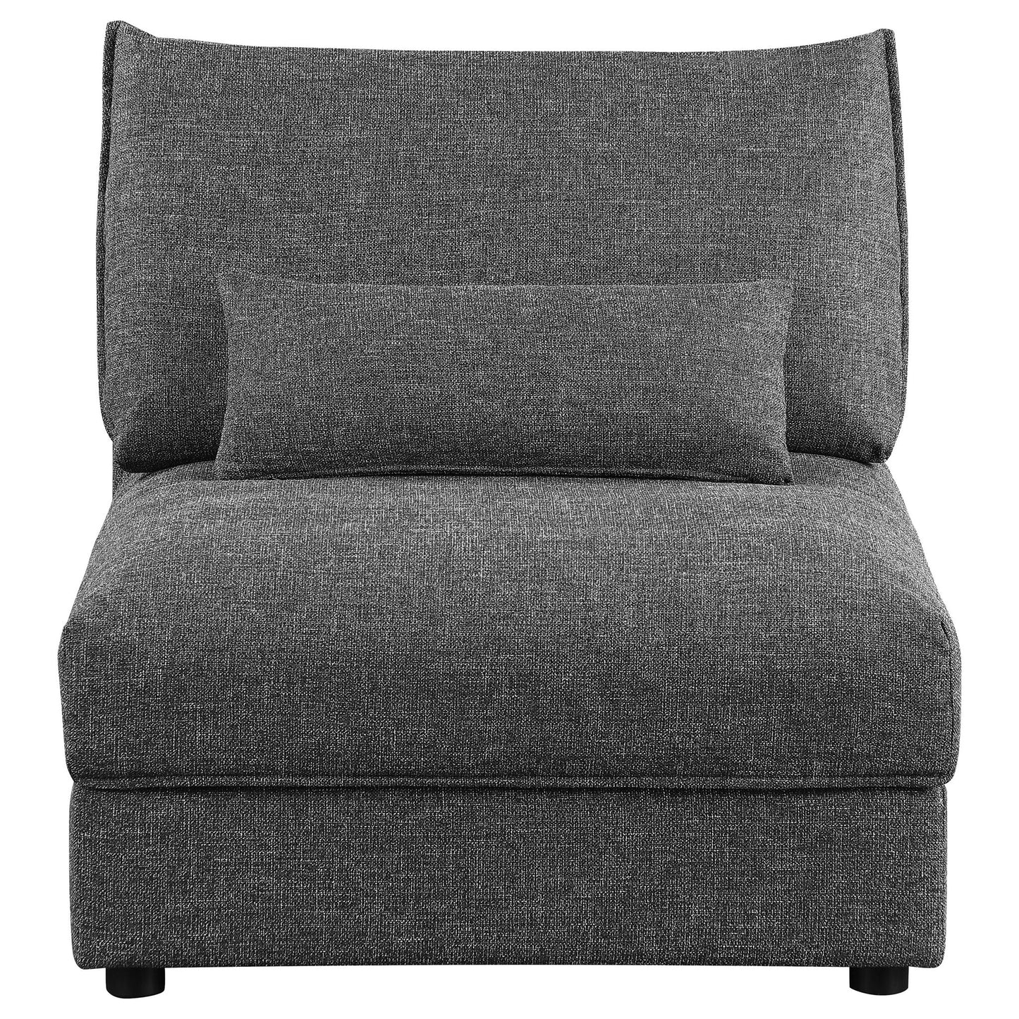 Wakefield - Upholstered Armless Slipper Chair - Black