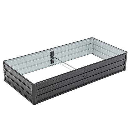 6x3x1 FT Metal Raised Garden Bed Outdoor Planter