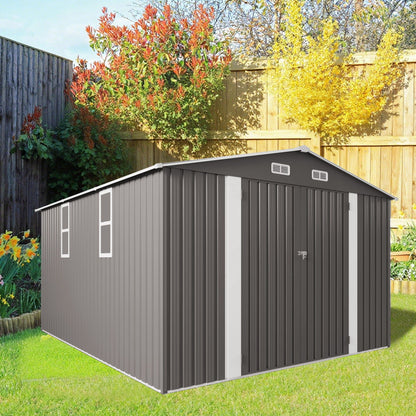 Outdoor Storage Shed With Lockable Doors