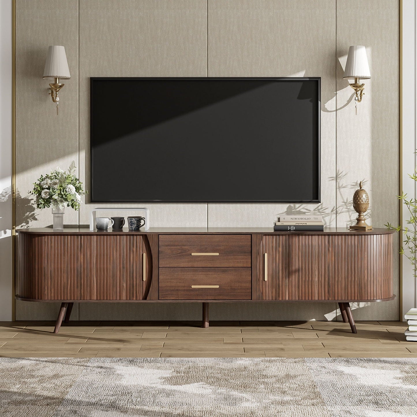 TV Stand Entertainment Center With Storage