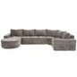 Modular Cloud Sectional Sofa Set, U-Shaped Upholstered Couch With Deep Seat