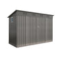 Outdoor Storage Shed, Tool House With Sloping Roof, 6 Vents And 2 Swing Doors For Backyard - Gray
