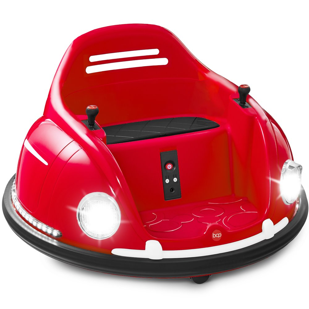 360 Degree Bumper Car Toy for Kids with Remote Control, Safety Harness, and Lights
