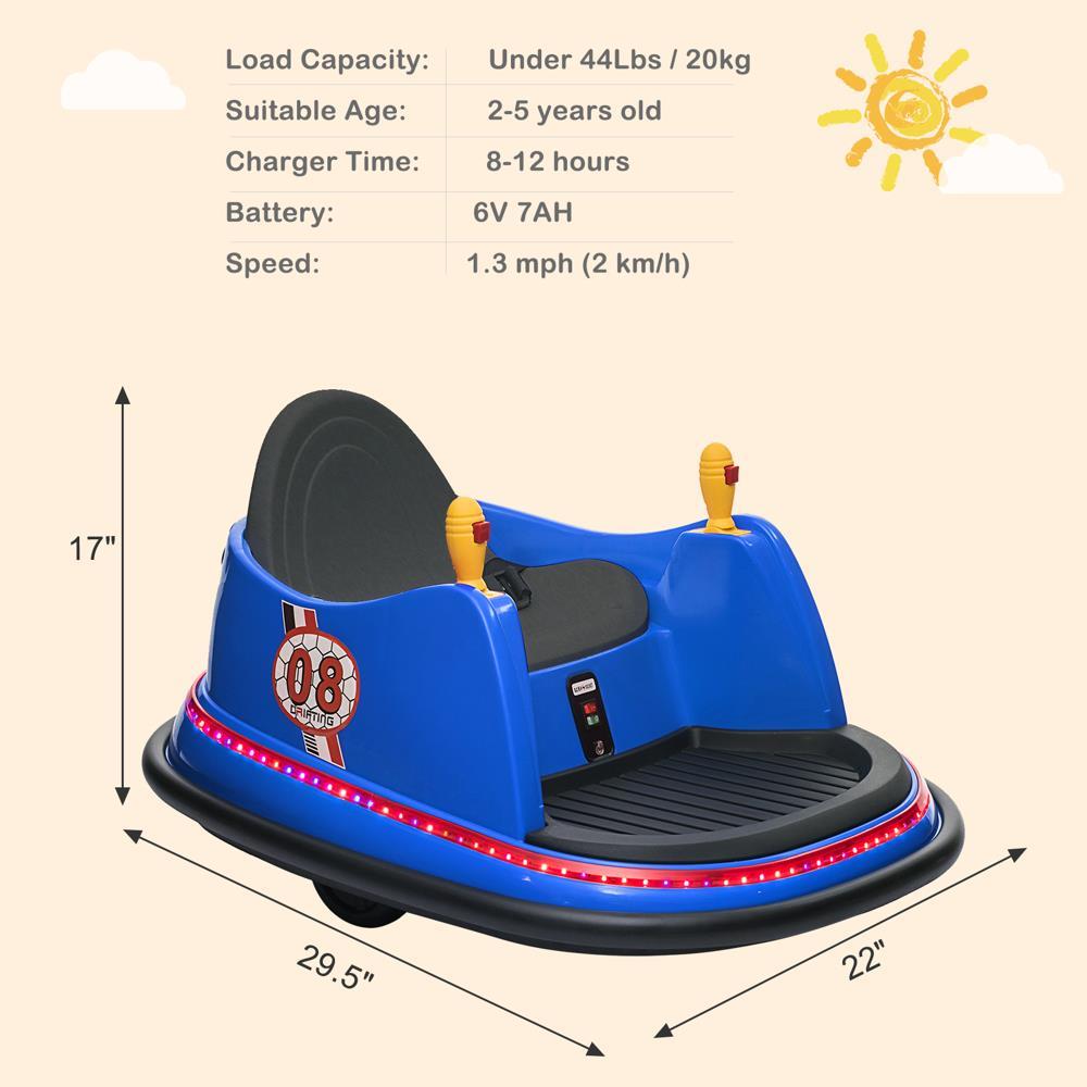 360-Degree Electric Spin Bumper Car for Kids with Remote Control - Perfect Gift!