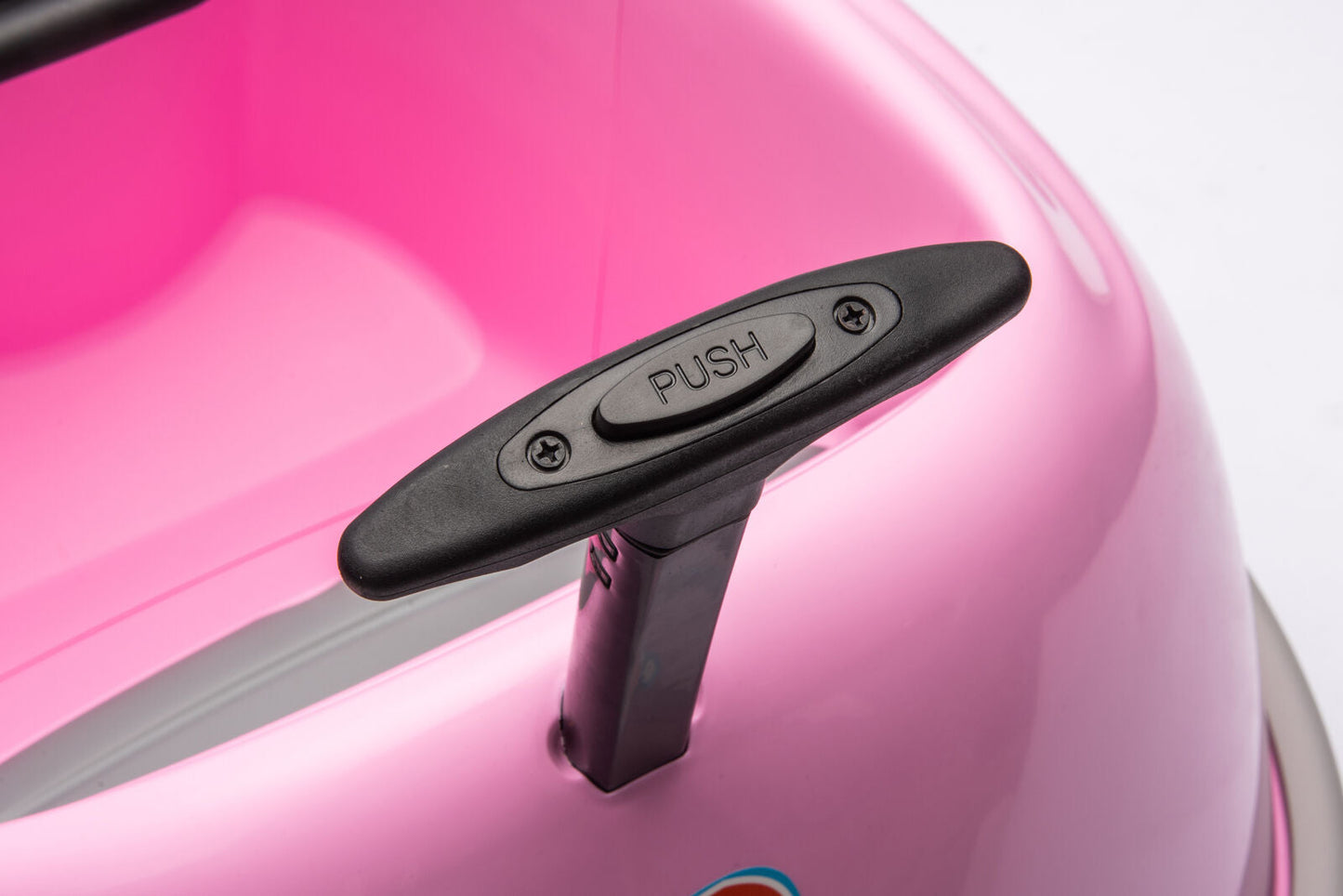 360° Pink Bumper Car Ride-On Toy with LED Remote Control for Kids (12V)