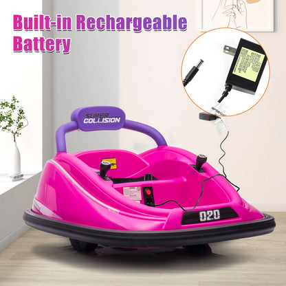 360° Spin Electric Bumper Car for Kids with Remote Control - 12V Ride-On Toy